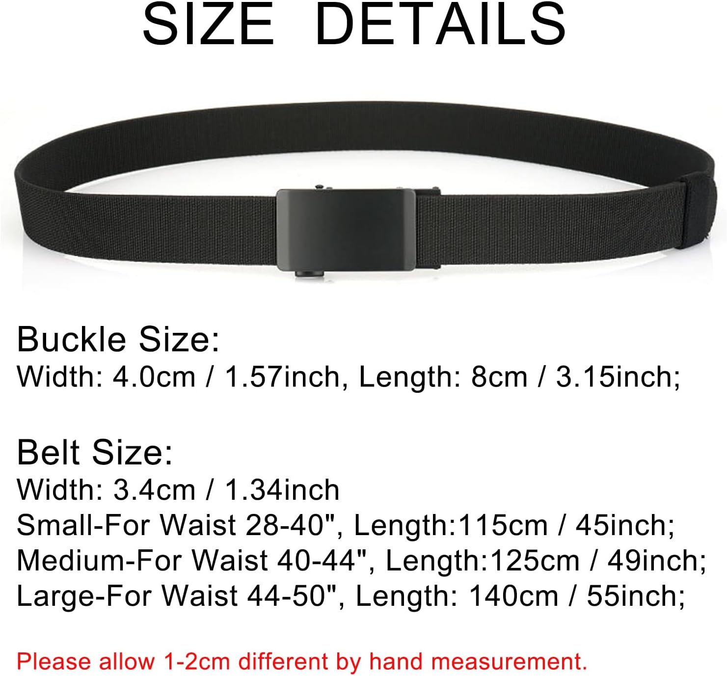 Skiennix Men's Elastic Nylon Ratchet Belt - Stretch Webbing for Jeans & Golf | 1.34" Wide
