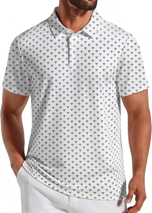 COOFANDY Men's Golf Polo Shirt - Quick Dry Performance & Moisture Wicking | Casual Print Design