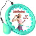 Fikswe Weighted Infinity Exercise Hoop - 64in 30 Links Smart Hoop for Adult Weight Loss, Plus Size Low-Impact Fitness Hoop for Beginners & Women