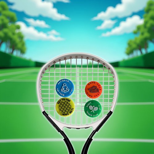 4 Pcs Spicy/Aggressive Reminder to Keep You On Your Tennis Game- Tennis Vibration Dampener,Racket Dampener to Reduce Vibration,Relieve Symptoms of Injury,The Best Tennis Gift for Every Player and Team
