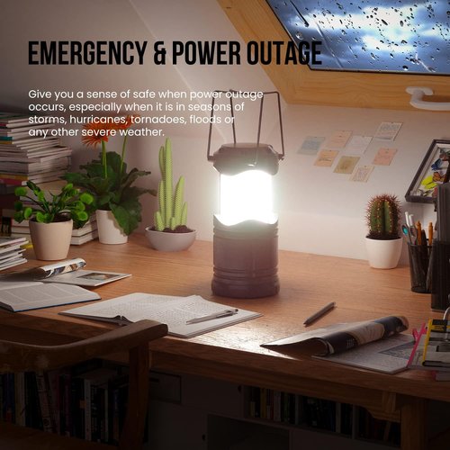 Lichamp LED Camping Lantern - 4 Pack Battery-Powered Flashlights | Portable Emergency Light for Home & Outdoor Use
