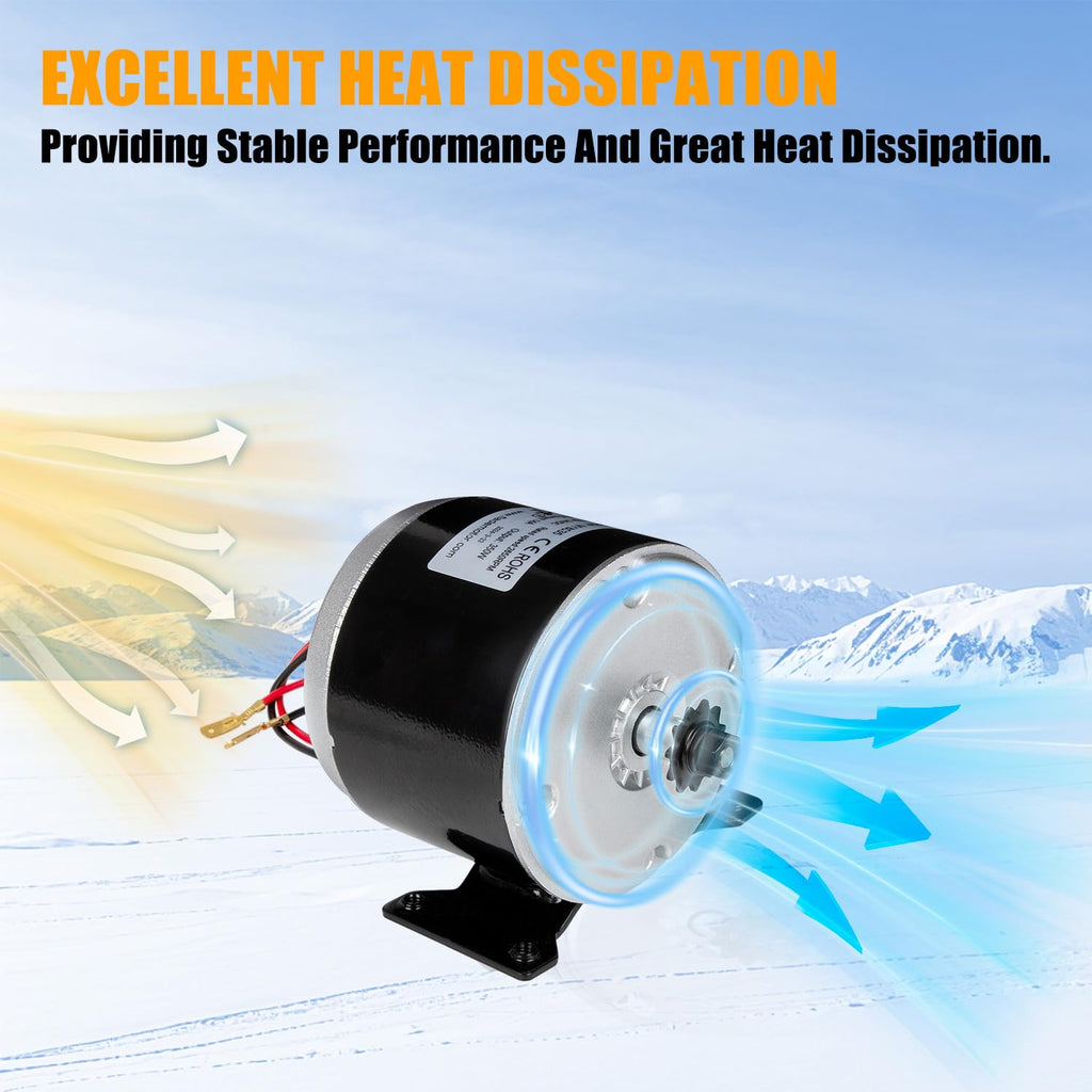 RANSOTO Electric Scooter Motor Compatible with E Scooter Drive Speed Control Razor E300 E300S E325 MX350 MX400 Wind Turbine PMA Brushed Permanent Magnet Alternator 24V 350W