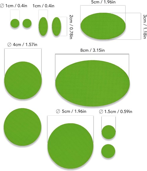 aZengear Repair Patches - Waterproof Self-Adhesive for Jackets, Tents, Shoes & More | 11 Pcs Neon Green