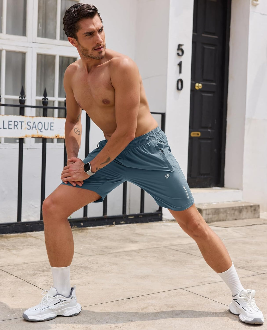 Skiennix Men's Athletic Running Shorts - Quick Dry with Zipper Pockets | 7" Gym Shorts for Basketball & Jogging