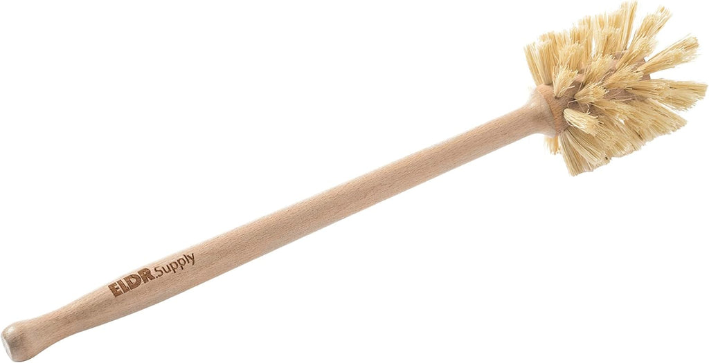 Skiennix Bottle Brush - 14-Inch Extra Long Beechwood Handle with Strong Hemp Bristles | Eco-Friendly Cleaning Tool for Wide Mouth Jars and Tumblers