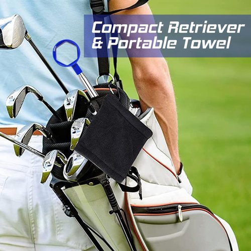 Melanther Golf Ball Retriever Telescopic 9FT – Stainless Steel Shaft, Unbreakable Nylon Head Retriever for Water, Golf Accessories & Ideal Gift for Men