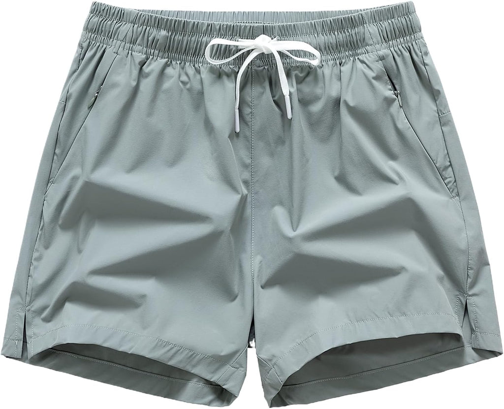 Skiennix Men's Athletic Workout Shorts - Lightweight Moisture-Wicking with Zipper Pockets | 3-Pack