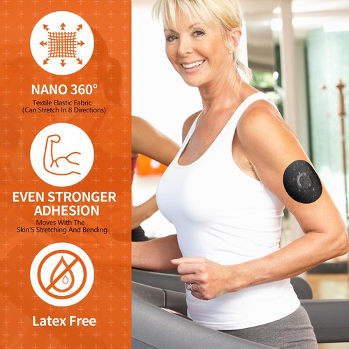 Sensor Covers for Libre 3 Waterproof - 20pcs Adhesive Patches for Libre 3,with Easy-Peel Tab Pre-Cut Backing,CGM Sensor Tape for 10-14 Days SereneGlow