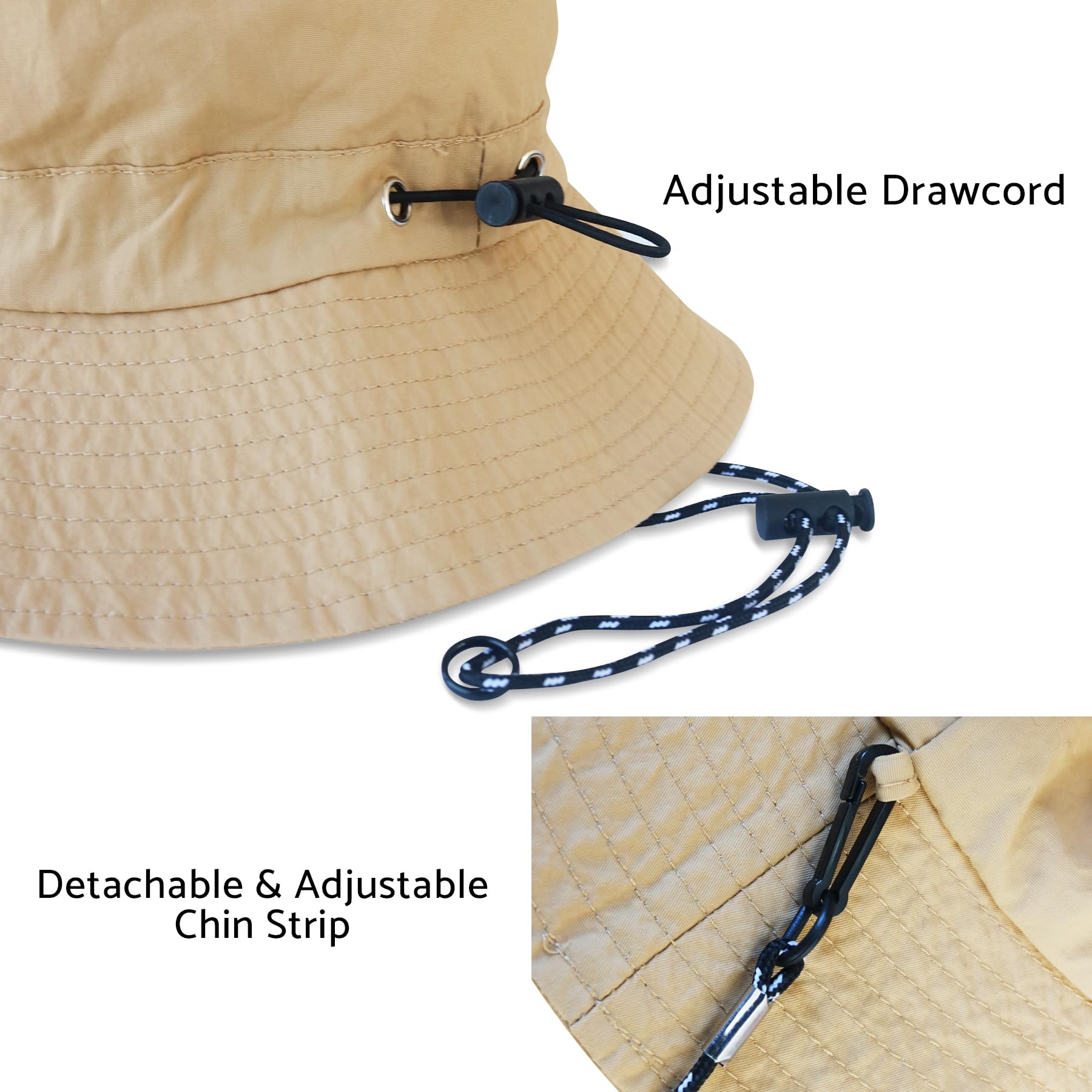 PFFY Packable Sun Bucket Hat for Women Outdoor UV Protection Sun Hats Waterproof Lightweight Hiking Outdoor Cap Orange