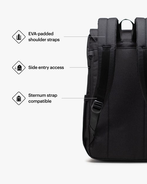 Herschel Retreat™ Backpack, Black, Standard - 23L