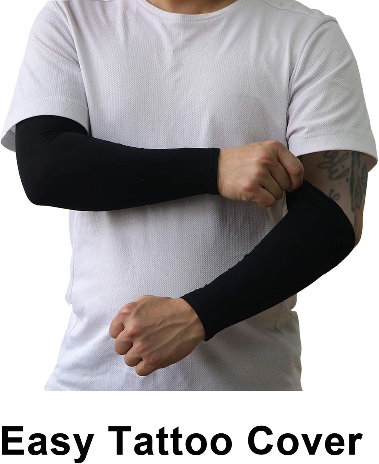 PFFY UV Protection Cooling Arm Sleeves - UPF 50 Sun Sleeves for Men & Women - 2 Pairs