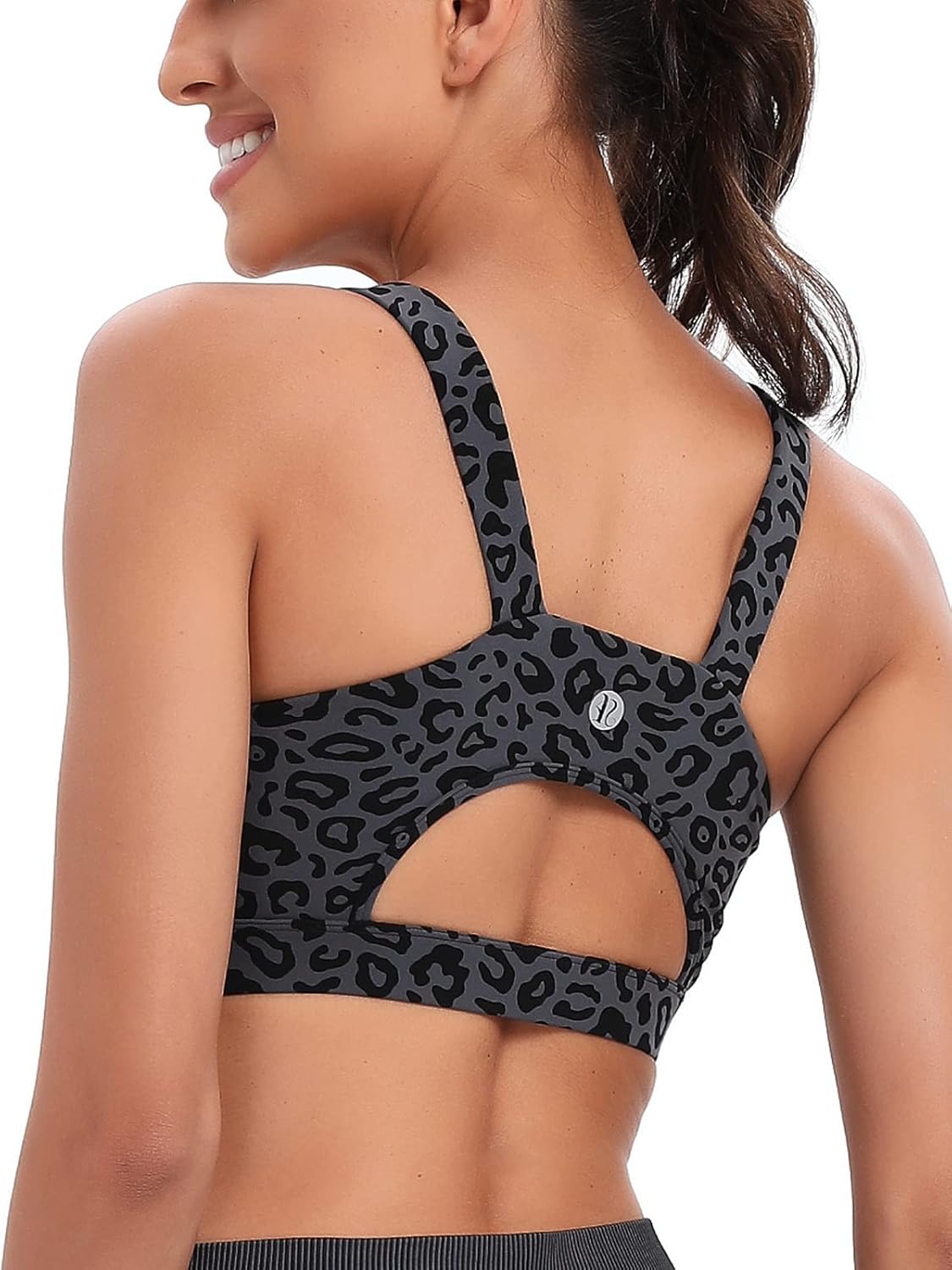 RUNNING GIRL High Impact Sports Bra - Racerback Workout Crop Top for Women | Push-Up Design