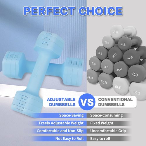 HXD-ERGO Adjustable Dumbbell Set - 15 In 1 Quick Change Weights, 55/110 LBS, Anti-Slip Grip | Space-Saving Home Gym Equipment