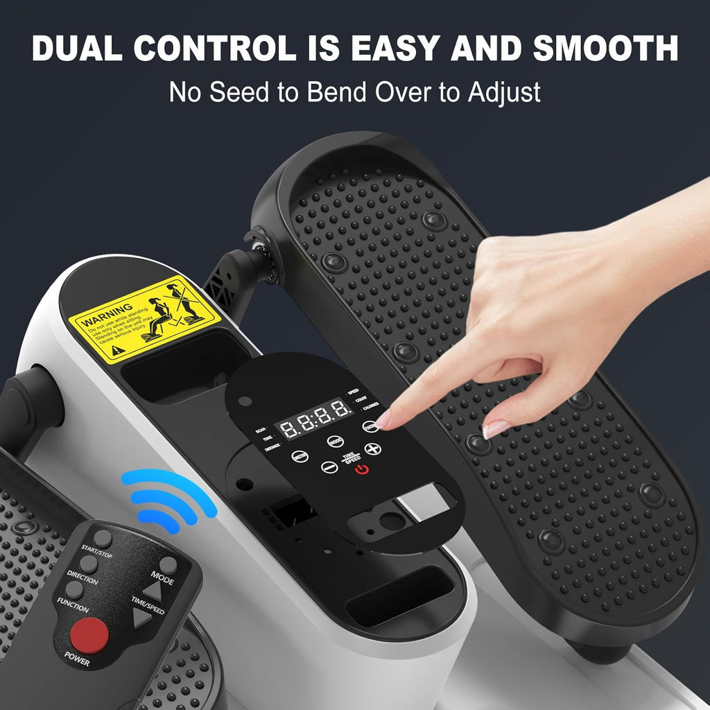 Under Desk Elliptical Machine - Electric Seated Pedal Exerciser for Seniors | 12 Adjustable Speeds