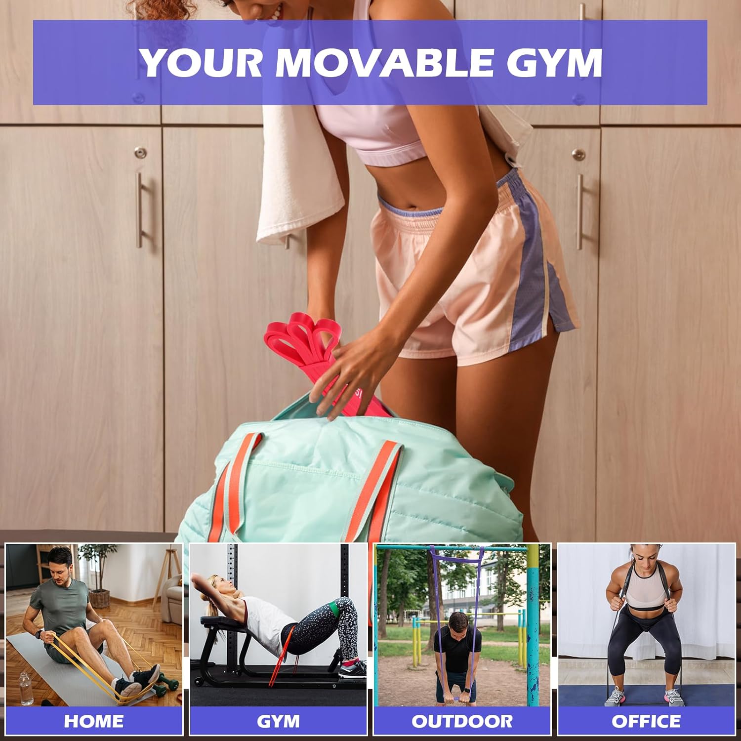 Skiennix Resistance Bands - Pull Up Assistance Set for Effective Workouts | Ideal for Men & Women