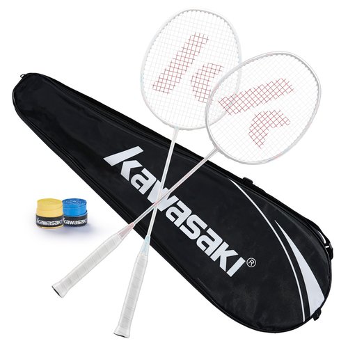 Badminton Racket Professional Graphite Shaft Badminton Set 2 Super Lightweight Shuttlecock Racquet for Training, Sports and Entertainment