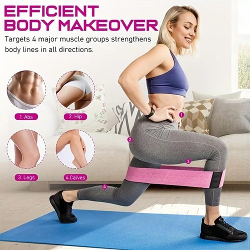 QatmMkt Pilates Kit for Home Workouts - Essential Pilates Equipment Set for Women with Ball & Ring, Home Pilates Accessories for Women & Beginners (Pink)