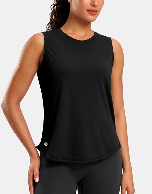G Gradual Women's Sleeveless Workout Tank Tops - Lightweight High Neck Yoga & Tennis Shirts
