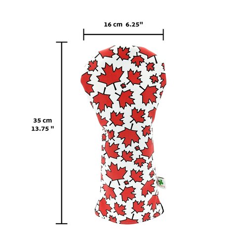 Foretra Canada Maple Leaves Pattern Golf headcovers Novelty Funny Golf Club Covers for Men and Women for Golf Clubs Driver Wood Hybrid Putter Blade Mallet (Driver)