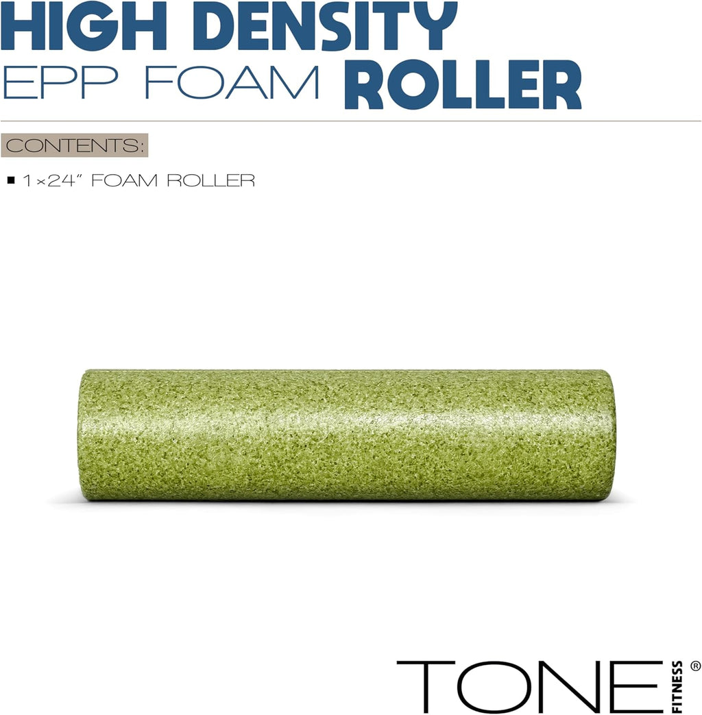 Tone Fitness High Density EPP Foam Roller - Ideal for Yoga, Pilates, Stretching & Recovery | Various Sizes & Colors