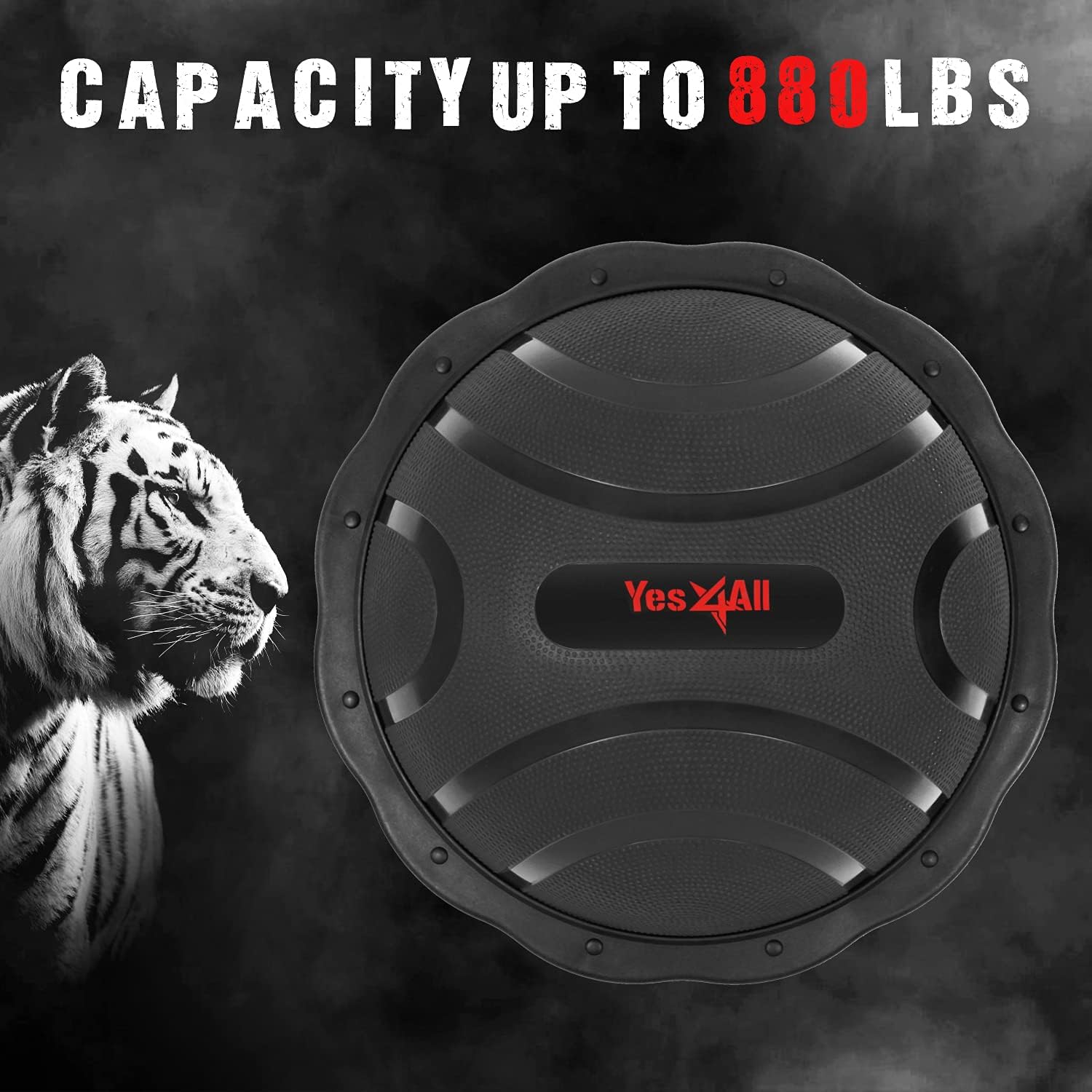 Yes4All Half Ball Balance Trainer - 880LBS Pilates Stability Ball for Home Gym Workouts