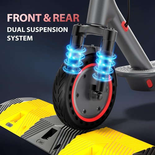 MAXSHOT Electric Scooter - High-Speed 350W/500W Motor | 21-28 Miles Range, Dual Suspension, Folding Design