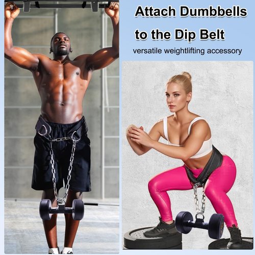 J Bryant Loading Dumbbell Strap - Enhance Your Dip Belt & Squat Workouts | Weightlifting Accessory