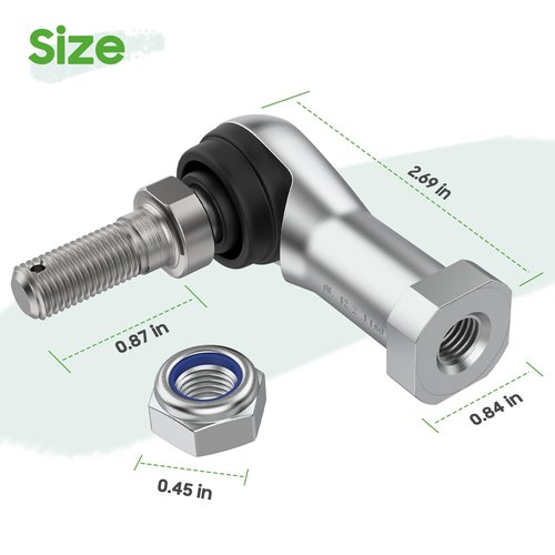 10L0L Ball Joint Tie Rod End Kit for Club Car Precedent 2004-up Golf Cart, OEM# 102022601, 102288301