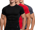 MagnaMan Men's Compression Shirts - 3-Pack Moisture-Wicking Athletic Baselayer Tops