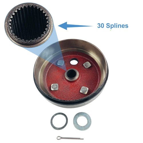 1x EZGO Brake Hub Drum 30 Teeth Die Casting Fine Splined For gas 4 cycle 91-Up, RXV GAS, Marathon, Medalist, Shuttle 4/6, ST Express/Sport II, MPT, Workhorse, OEM# 21807-G1 21807G1 41843-94