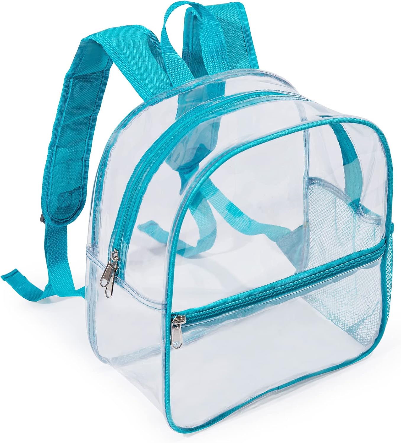 Skiennix Mini Clear Backpack - Waterproof PVC Stadium Approved Transparent Bag | 12"x6"x12" - Green