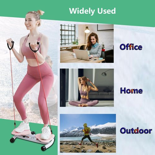 MIUPWULA Waist Twister, Ab Machine with Resistance Bands,330 lbs Weight Capacity, Abs Workout for Slim Waist and Core Ab Exercise, Noiseless Home Gym Exercise Equipment for Women Men