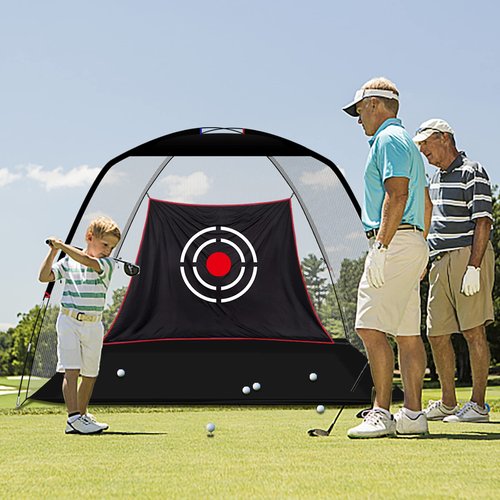 Doubleriver Golf Target Cloth 7.9x5x4.3FT - Heavy Duty Impact Screen for Golf Cage Nets Indoor/Outdoor Practice Hitting Training Aid with S-Hooks
