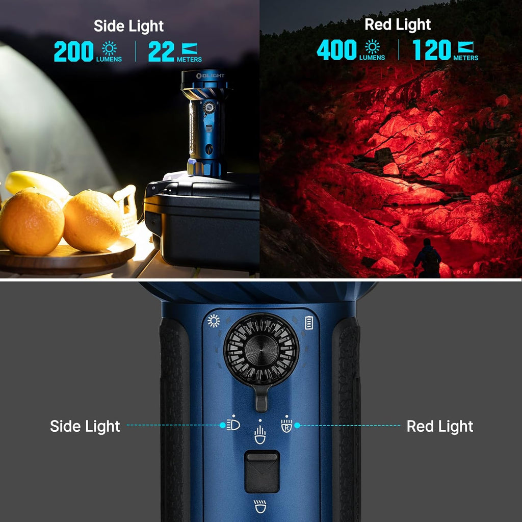 OLIGHT Marauder Mini 2 Bright Flashlight - 10,000 Lumen Rechargeable Light with 750m Beam Distance & 5 Modes | Midnight Blue