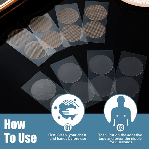Bonuci 600 Pieces Men Nipple Cover Summer Anti Chafing Protector Adhesive Guard Nipple Tape for Runners Women Gym Sport Accessories