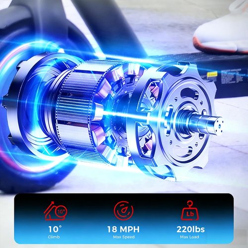 Electric Scooter - 500W Motor, 21 MPH Top Speed, 21 Miles Range | 8.5'' Tires for Adults & Teens