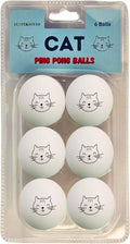 Cloverjoyed Cat Ping Pong Balls - 6 Pack Enrichment Toys for Playful Cats | Ideal Gift for Cat Lovers