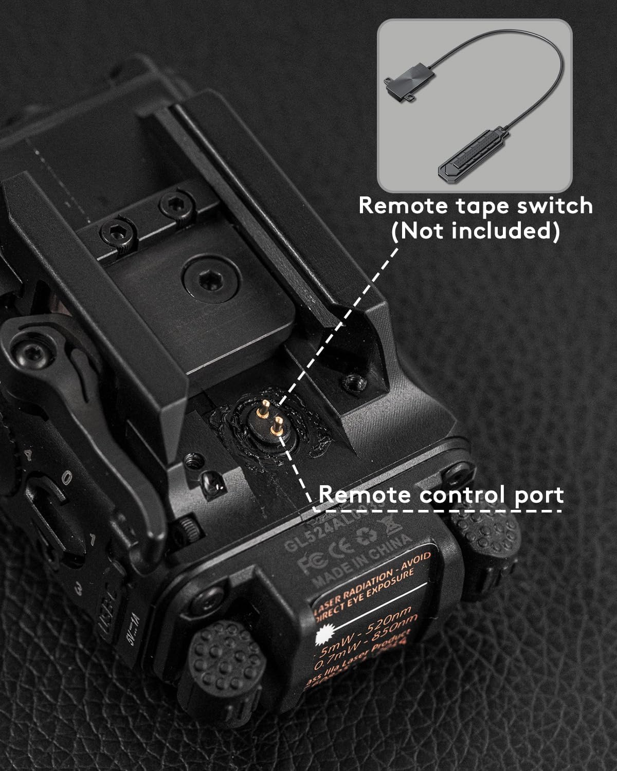 RovyVon GL5 Tactical Flashlight - 1000 Lumens USB-C Rechargeable | White LED, Green & IR Beams