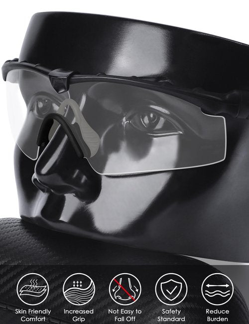 BLAZERBUCK Replacement Nose Pads Nose Pieces for Oakley M Frame 2.0 Strike/Si M Frame 3.0 OO9146 Sunglasses - Black + Grey