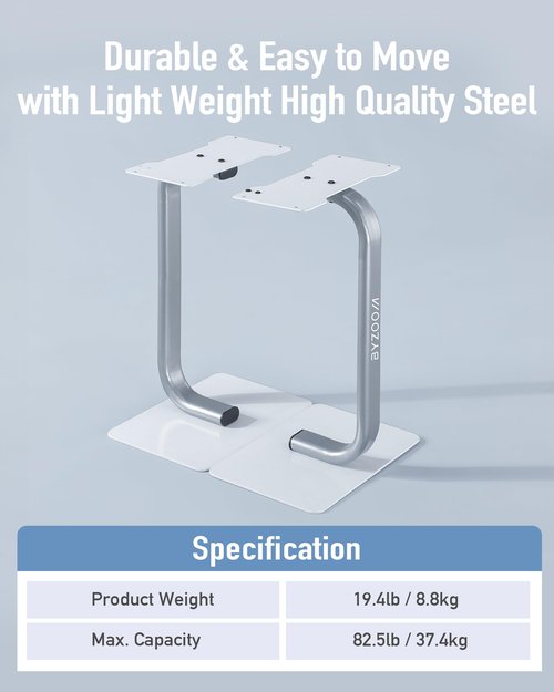 BYZOOM FITNESS Adjustable Dumbbell Stand Rack Holder Weight Training Fitness Exercise for Home Gym Woman Beginner White