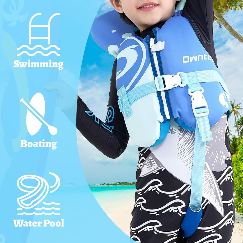 Owntop Toddler Swim Vest | Kids Float Jacket with Adjustable Safety Straps | For Ages 1-6, 20-50 lbs