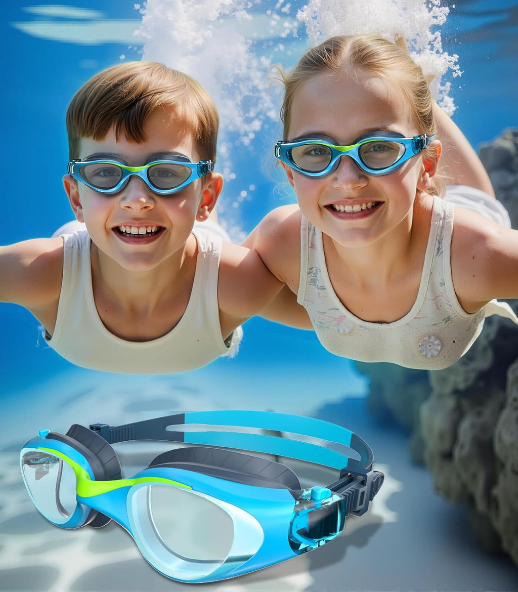 Swim Goggles for Kids | Anti-Fog UV Protection | Leakproof Design for Ages 6-14