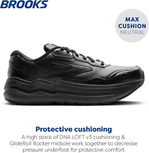 Brooks Ghost Max Running Shoes - Suede/Leather Comfort for Men | Ideal for Walking & Running