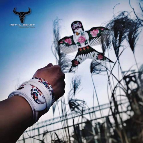 CRAZY FOXS Wrist Wraps for Powerlifting, Strength Training, Bodybuilding, Cross Training, Weightlifting, Available in Multiple Designs (China Kite)