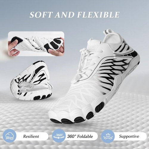 Barefoot Shoes for Women & Men, Grounded Walking Hiking Barefoot Shoes, Wide Toe Box Non-Slip Water Athletic Footwear, Comfortable Vitality Barefoot Footwear, Trail Running Sneakers Unisex.