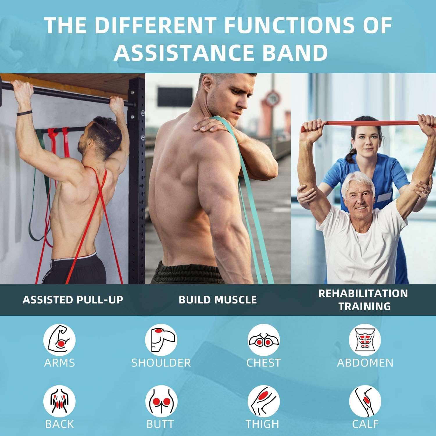 Skiennix Resistance Bands - Versatile Pull Up Assist Bands for Men & Women | Ideal for Muscle Training & Physical Therapy