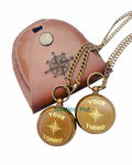 Brass Compass Personalized – Waterproof Pocket Compass for Son, Grandson, Daughter – Baptism, Communion, Easter, Graduation Gift – Engraved with Your Tommy, Your Tubbo