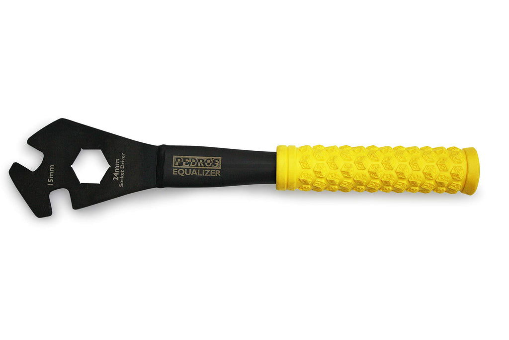 Pedro's Unisex's Equalizer PRO Pedal Wrench II-15MM, Black/Yellow, 15mm