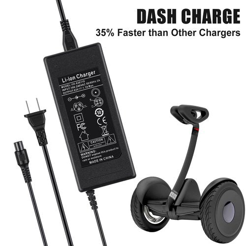 70W 63V 4-Pin Charger Replacement for Segway Ninebot S/Mini PRO/Mini lite / L8 / One A1/ One S2/ S-MAX, N3M240, N3MM240,Go Kart Kit, Gokart PRO4 with 4 Prong