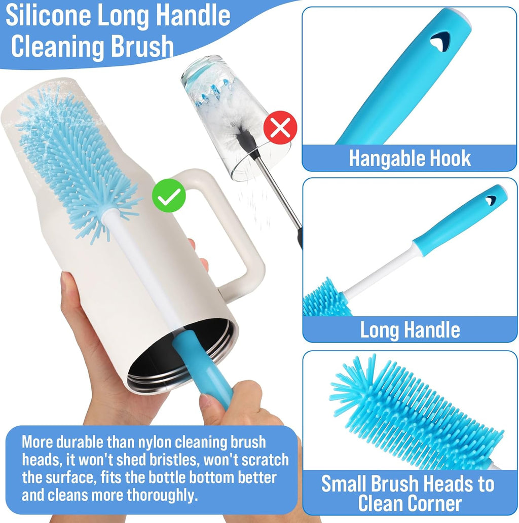 XANGNIER Water Bottle Cleaner Brush Set - 5 Pcs for Hydrojug & Tumbler Accessories | Multi-Size Brushes